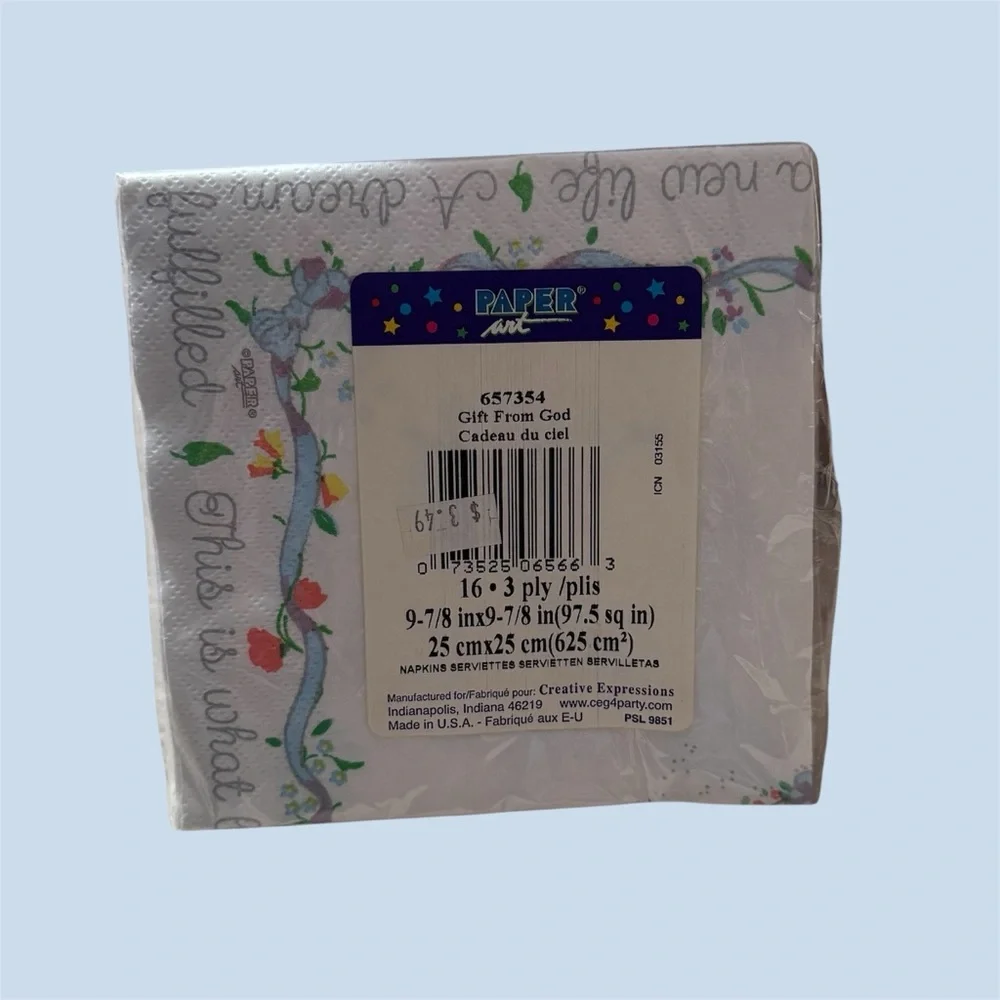 New Unopened Baptism Party Cups and Napkins Set